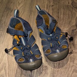 Keen Kids Navy and Yellow Adventure Sandals